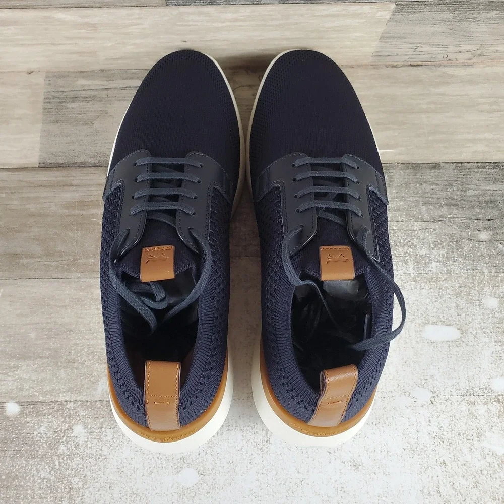 Wolf & Shepherd SwiftKnit Derby Shoes Mens Sz 6 Navy White Lace Up Sneaker